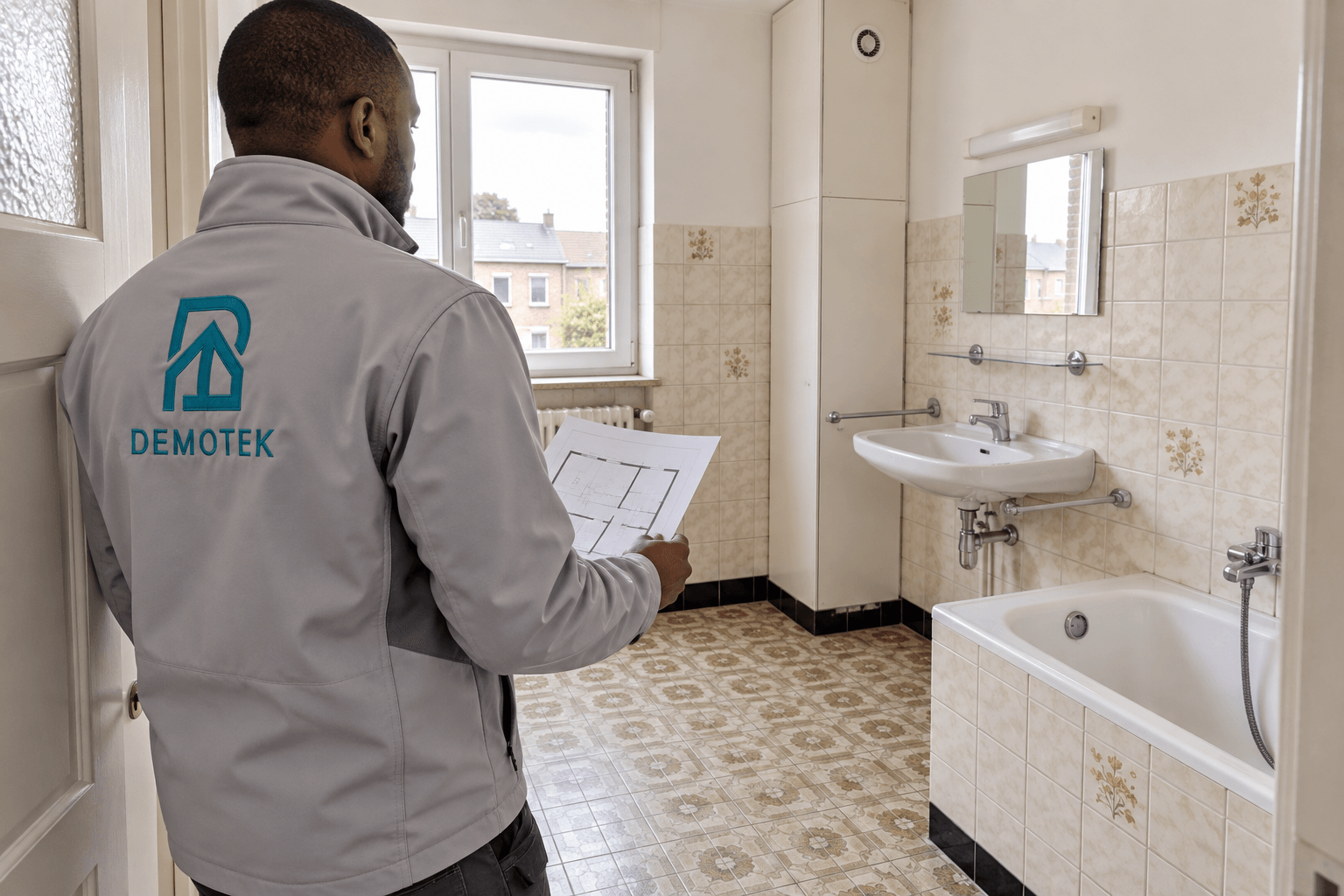 Illustration: asbestos in kitchens & bathrooms preparation.